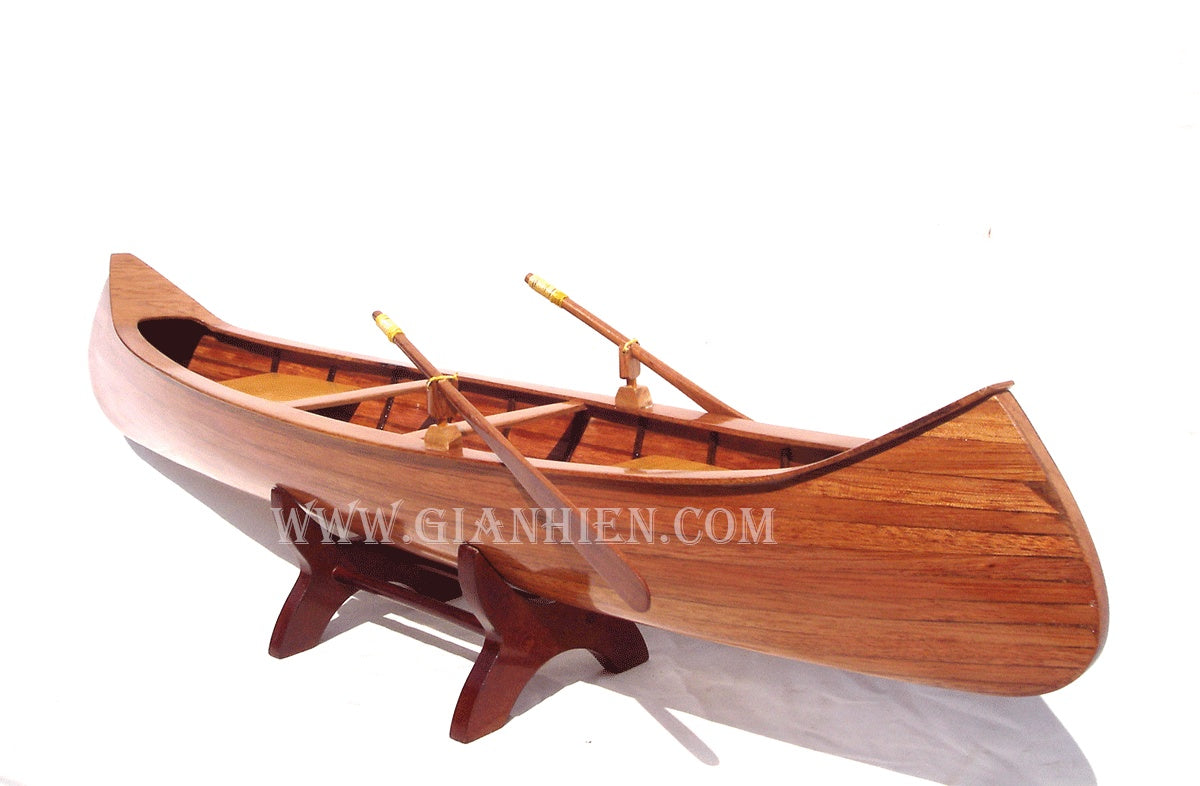 Traditional Model Boat Indian GIRL Canoe 60 x 12 x H. 15 cm