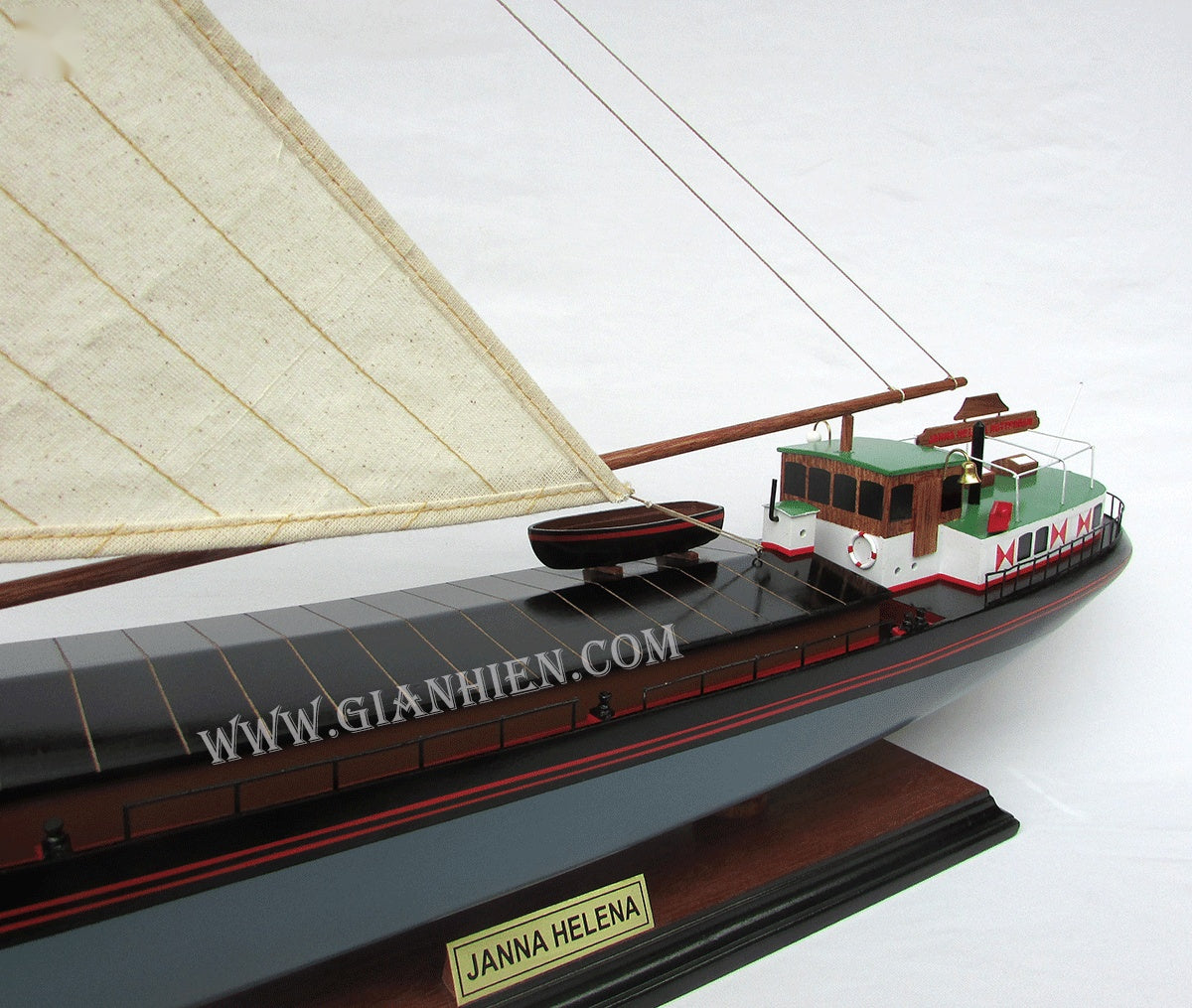Traditional Model Boat Janna Helena 64 x 12 x H. 44 cm