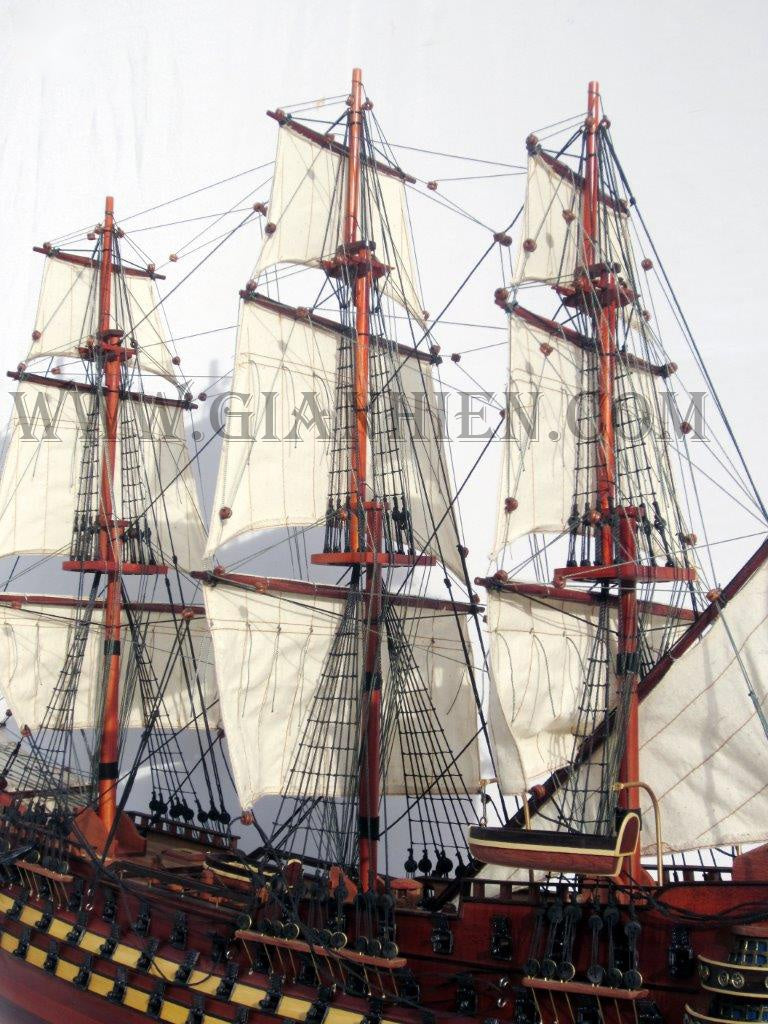 Modellsegelschiff LA Bretagne 63 x 14 x H. 66 cm