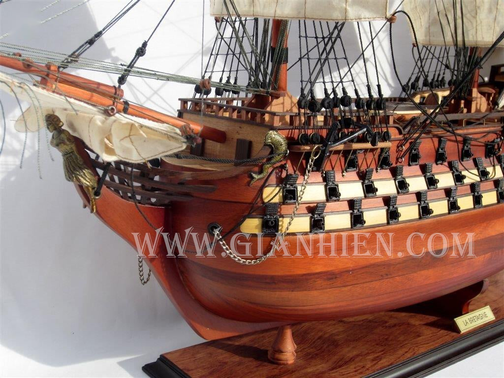 Modellsegelschiff LA Bretagne 63 x 14 x H. 66 cm