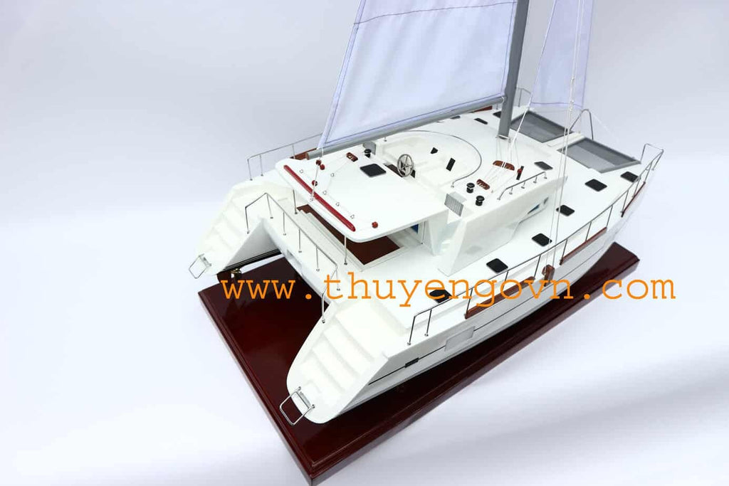 Model Sailing Boat Lagoon 440 Catamaran 70 x 40 x H. 110 cm