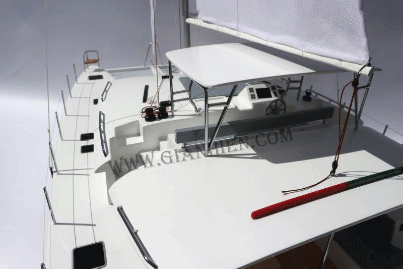 Model Sailing Boat Lagoon 450f Catamaran 70 x 40 x H. 106 cm