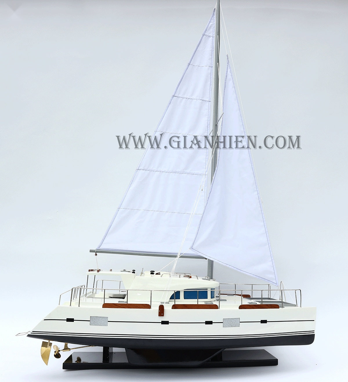 Model Sailing Boat Lagoon 500 Catamaran 70 x 40 x H. 110 cm