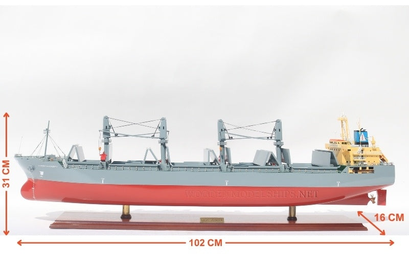 Model Cargo Ship Lucky Voyager 100 x 19 x H. 31 cm