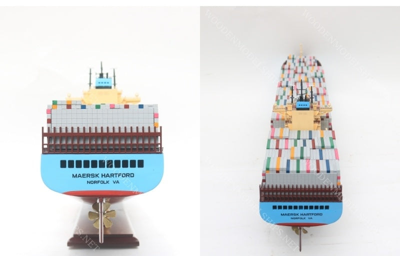 Model Cargo Ship Maersk Hartford 102 x 15 x H. 31 cm
