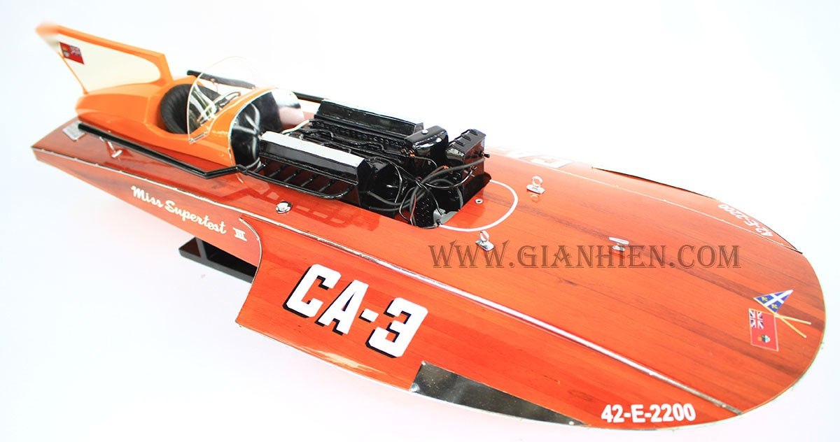 Model Speed Boat MISS Supertest III 76 x 30 x H. 30 cm