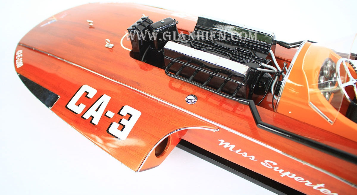 Model Speed Boat MISS Supertest III 76 x 30 x H. 30 cm