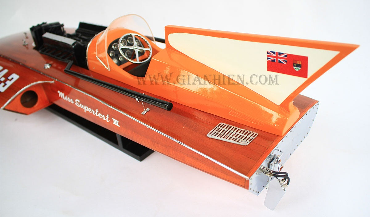 Model Speed Boat MISS Supertest III 76 x 30 x H. 30 cm