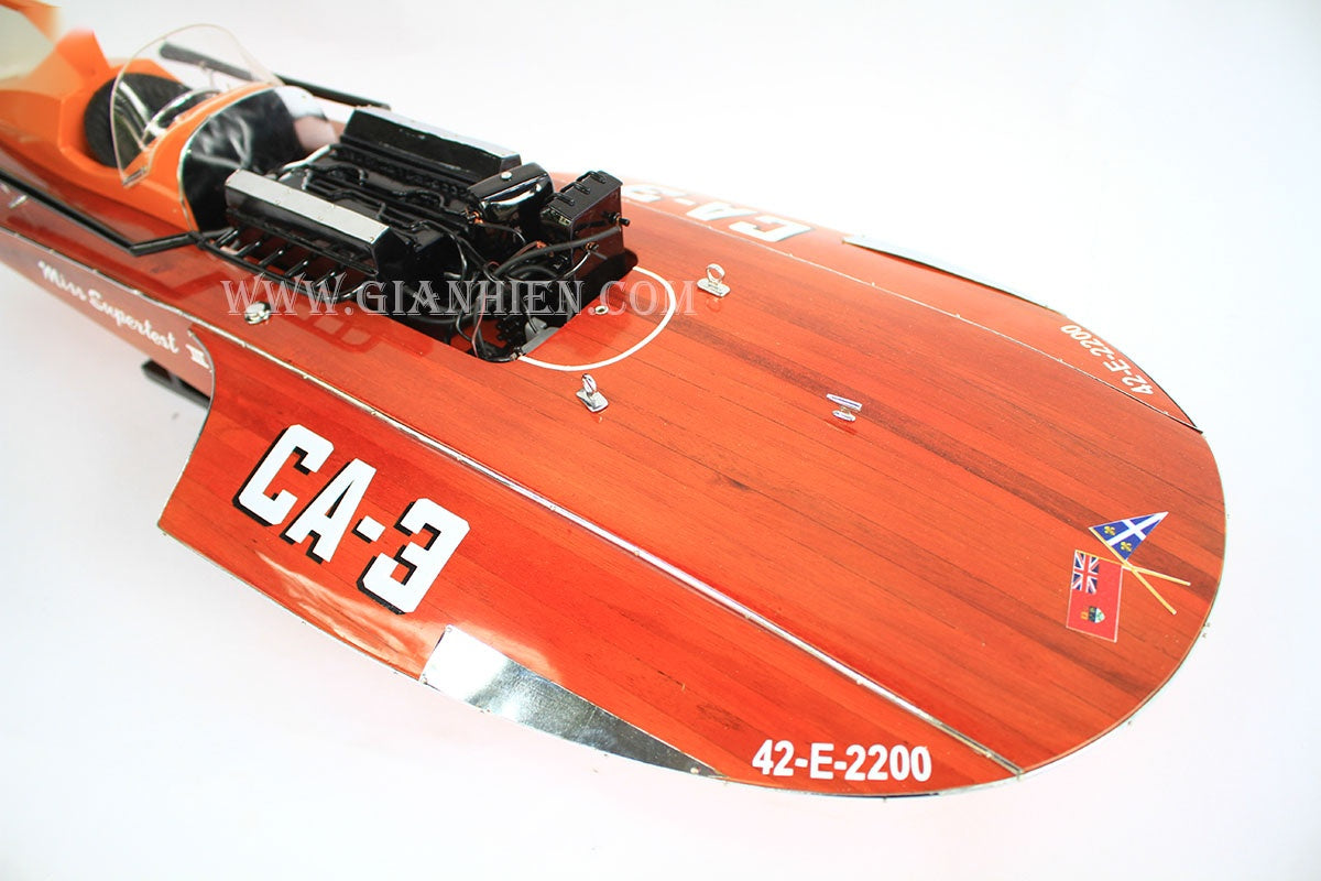 Model Speed Boat MISS Supertest III 76 x 30 x H. 30 cm