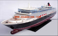 Model Ocean Liner QUEEN ELIZABETH with LIGHTS 100 x 13 x H. 30 cm