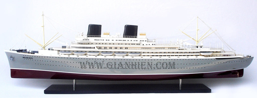 Model Ocean Liner MS Willem RUYS 95 x 18 x H. 31 cm