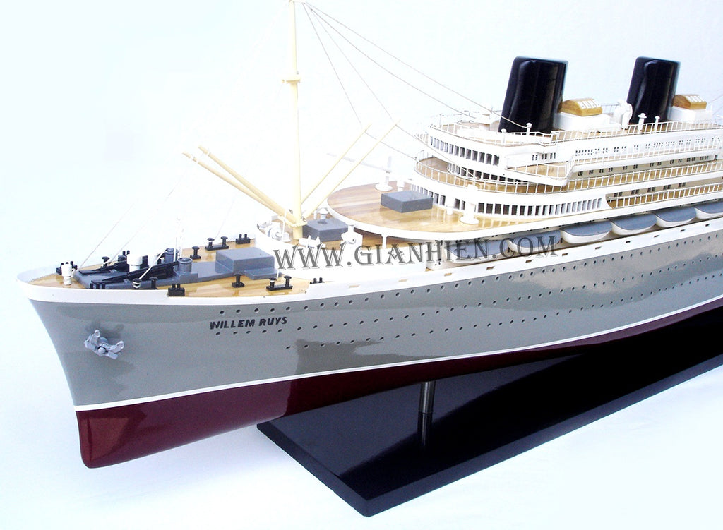 Model Ocean Liner MS Willem RUYS 95 x 18 x H. 31 cm