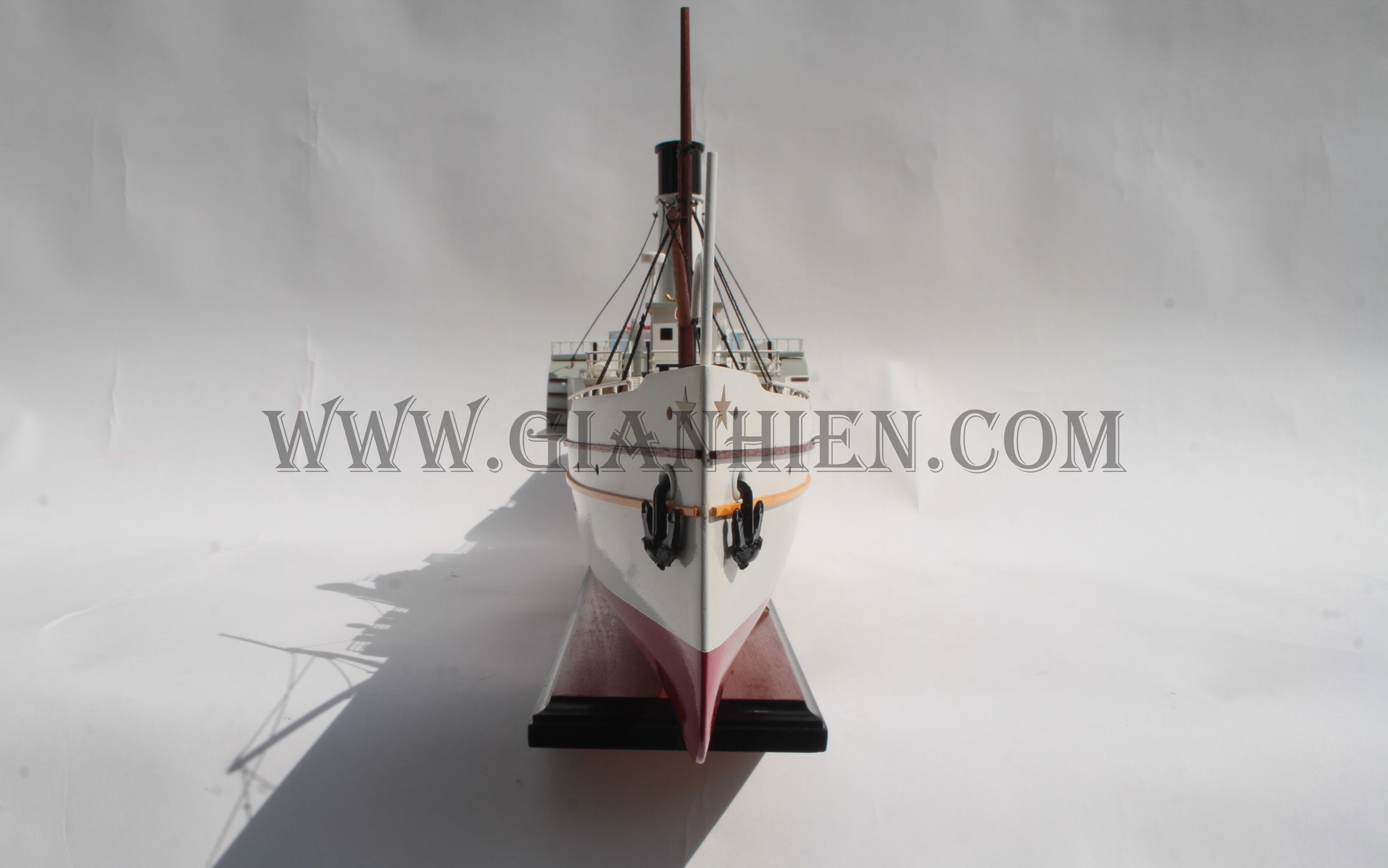 Modell-Ozeanliner Paddle Steamer Skibladner 72 x 14 x H. 23 cm