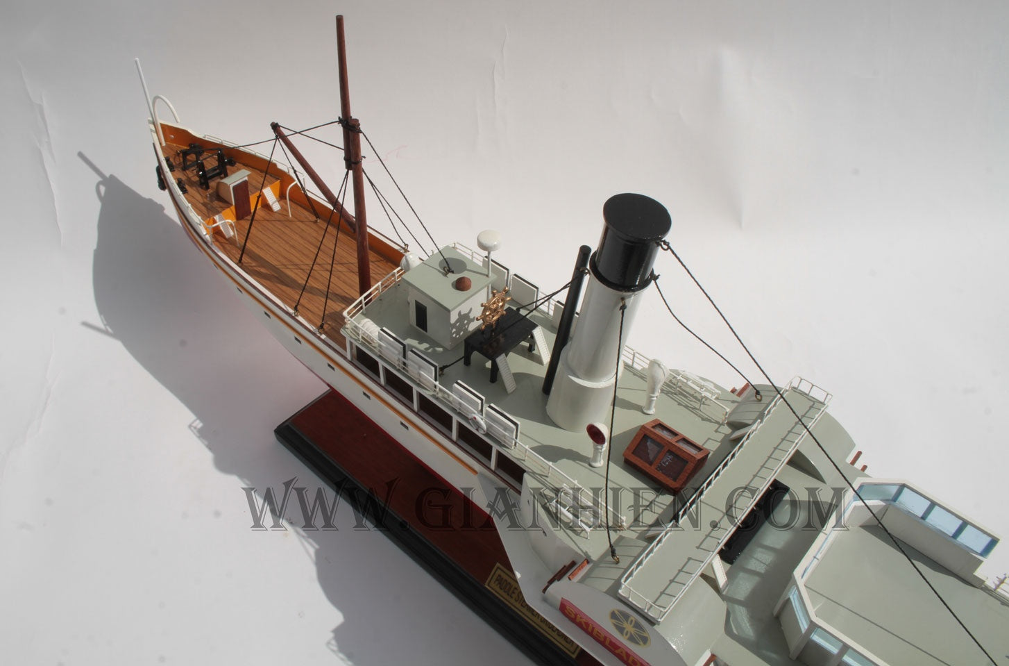 Modell-Ozeanliner Paddle Steamer Skibladner 72 x 14 x H. 23 cm