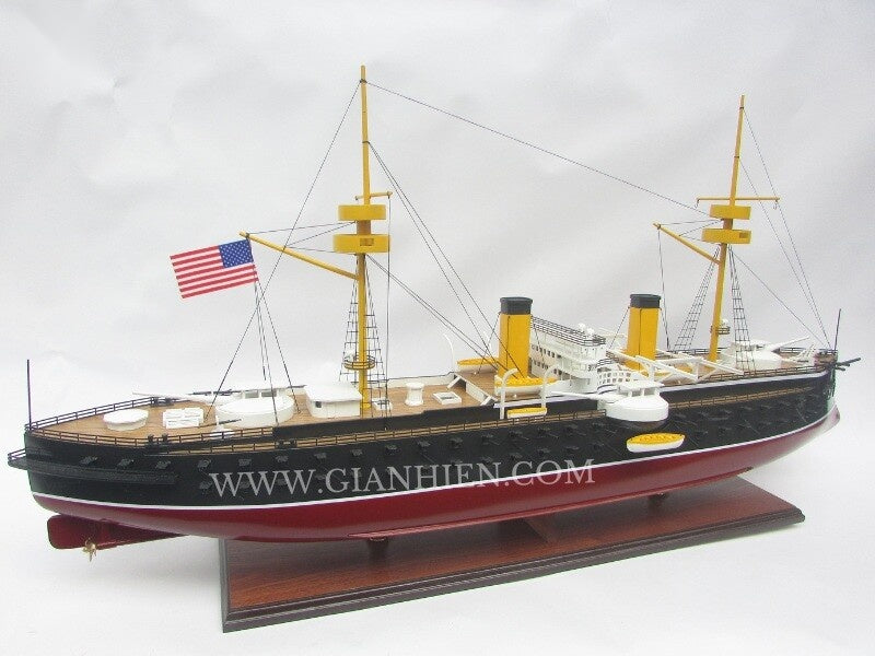 Modell-Kriegsschiff Pelayo 110 x 27 x H. 54 cm