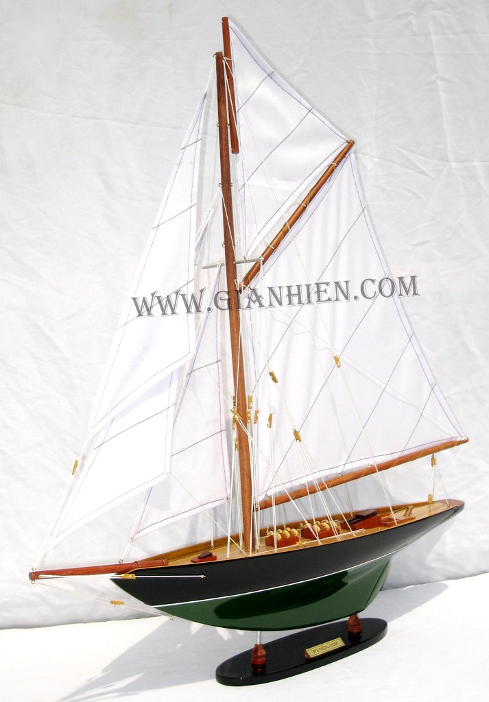 Model Sailing Boat Penduick Painted 50 x 10 x H. 65 cm
