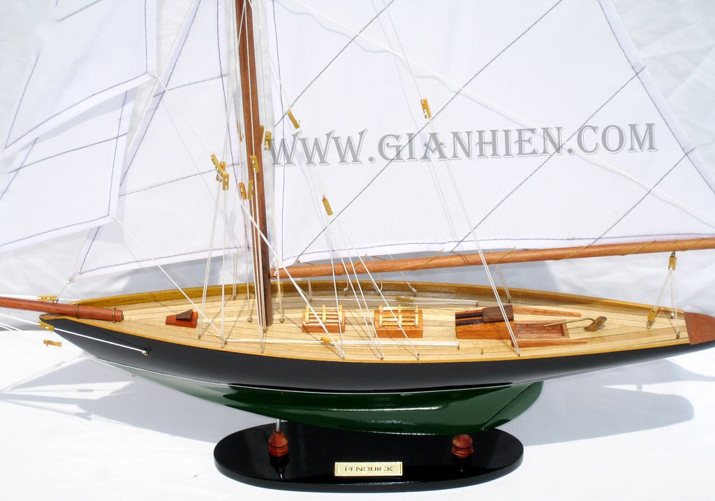 Model Sailing Boat Penduick Painted 60 x 12 x H. 84 cm