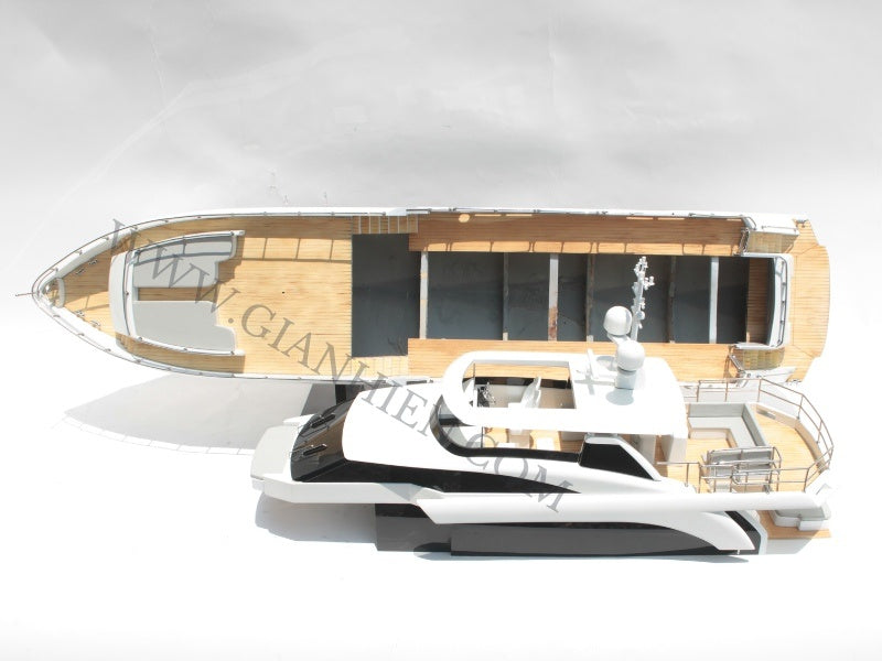 Model Yacht PRINCESS 35M - White/Black 94 x 20 x H. 45 cm
