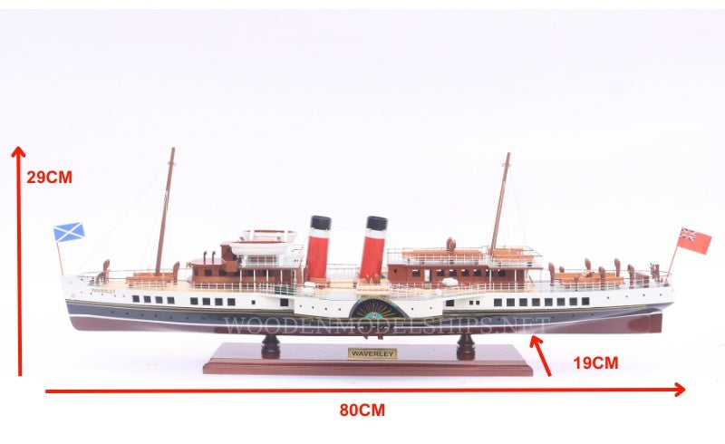 Modell-Ozeanliner Waverley 80 x 17 x H. 28 cm