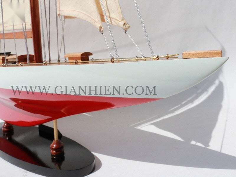 Model Sailing Boat Ranger Painted 60 x 11 x H. 78 cm