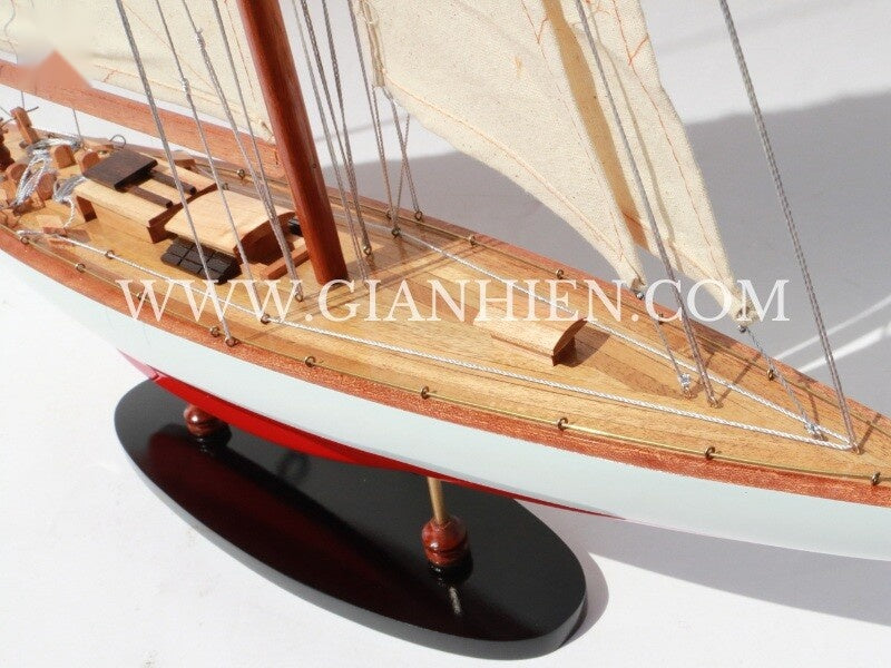 Model Sailing Boat Ranger Painted 60 x 11 x H. 78 cm