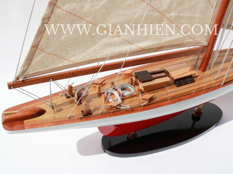 Model Sailing Boat Ranger Painted 60 x 11 x H. 78 cm