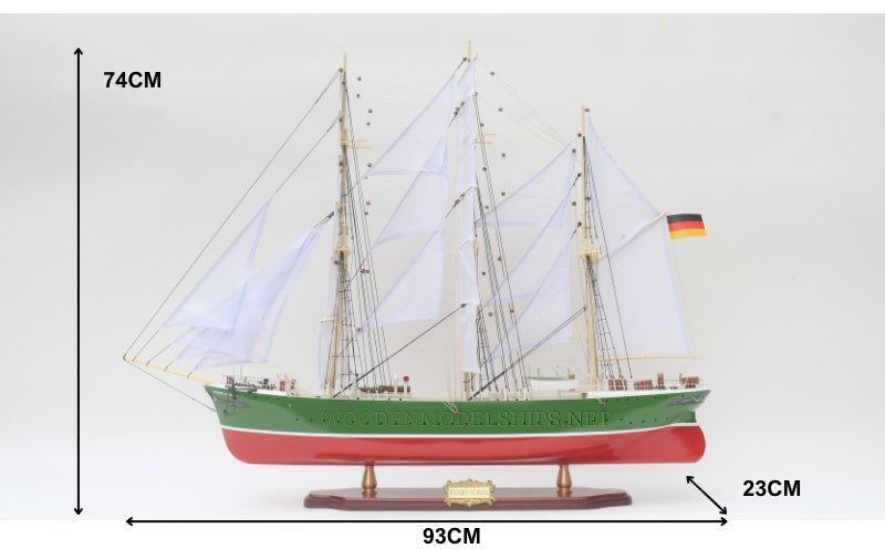 Modellsegelschiff Rickmer Rickmers 93 x 23 x H. 74 cm