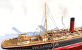 Modell-Ozeanliner RMS Campania 100 x 12 x H. 32 cm