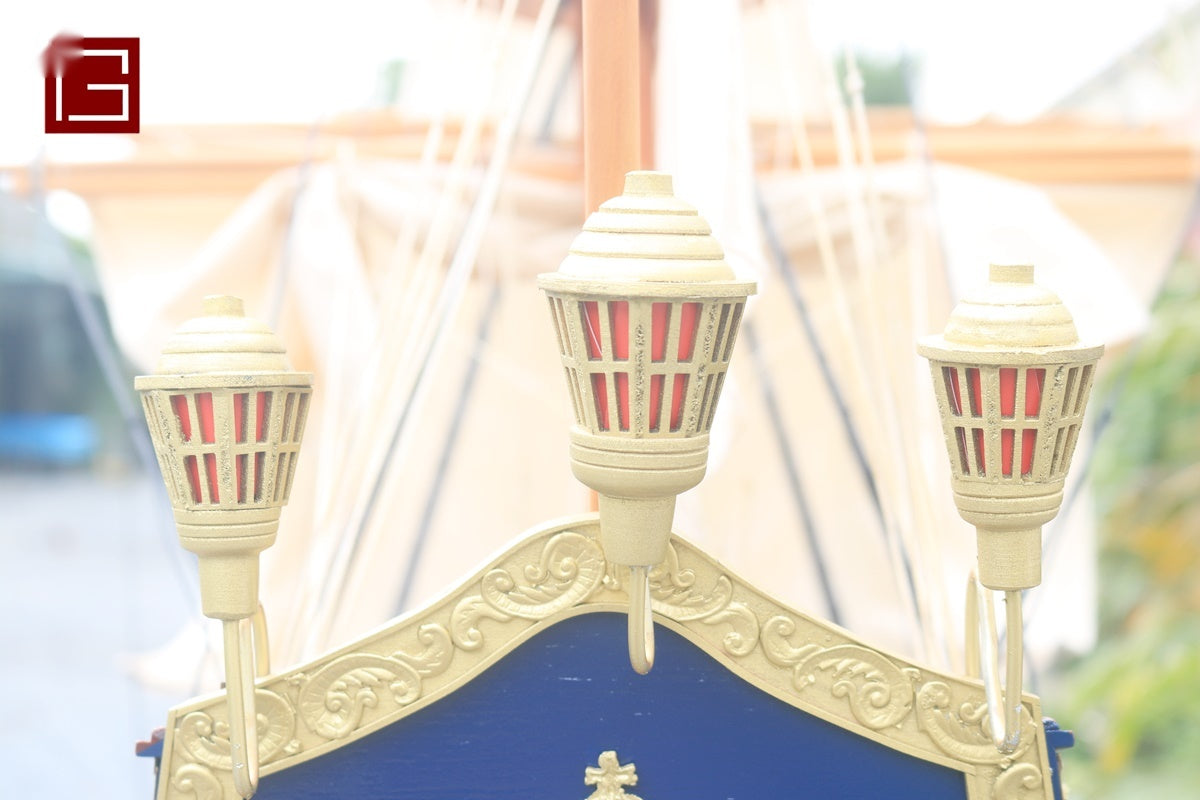 Modellsegelschiff SAN FELIPE PAINTED - Deiall 80 x 26 x H. 70 cm