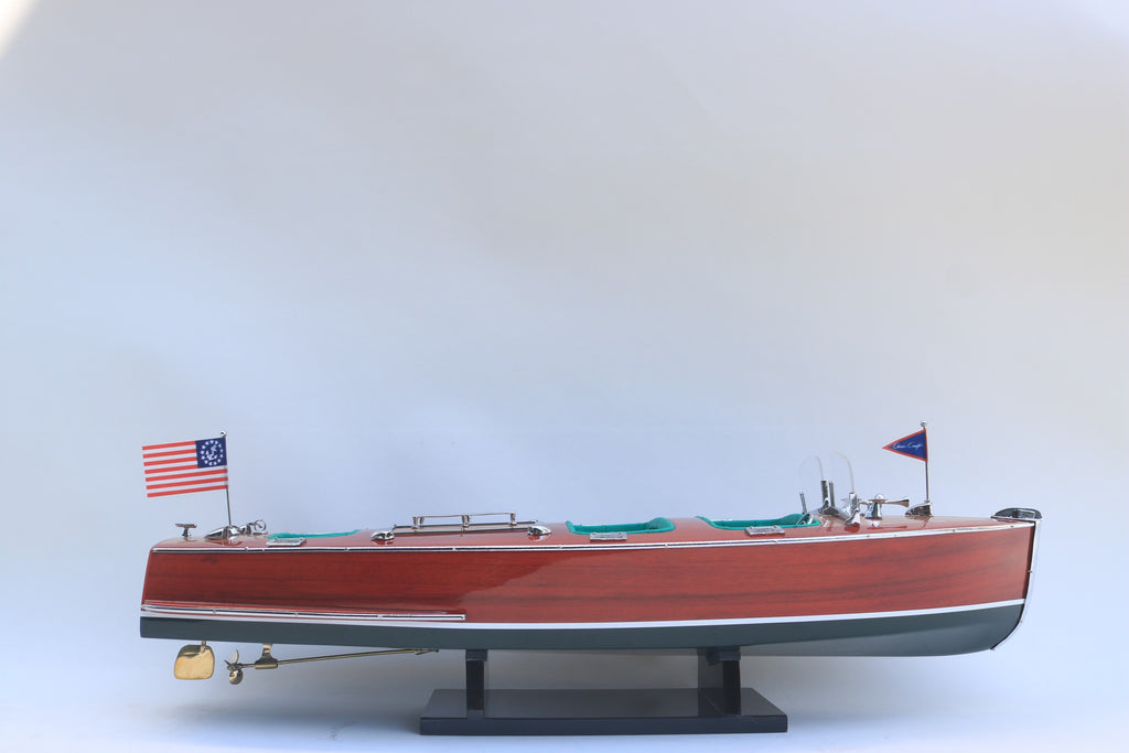 Model Speed Boat Chris Craft Triple Cockpit 51 x 16 x H. 18 cm