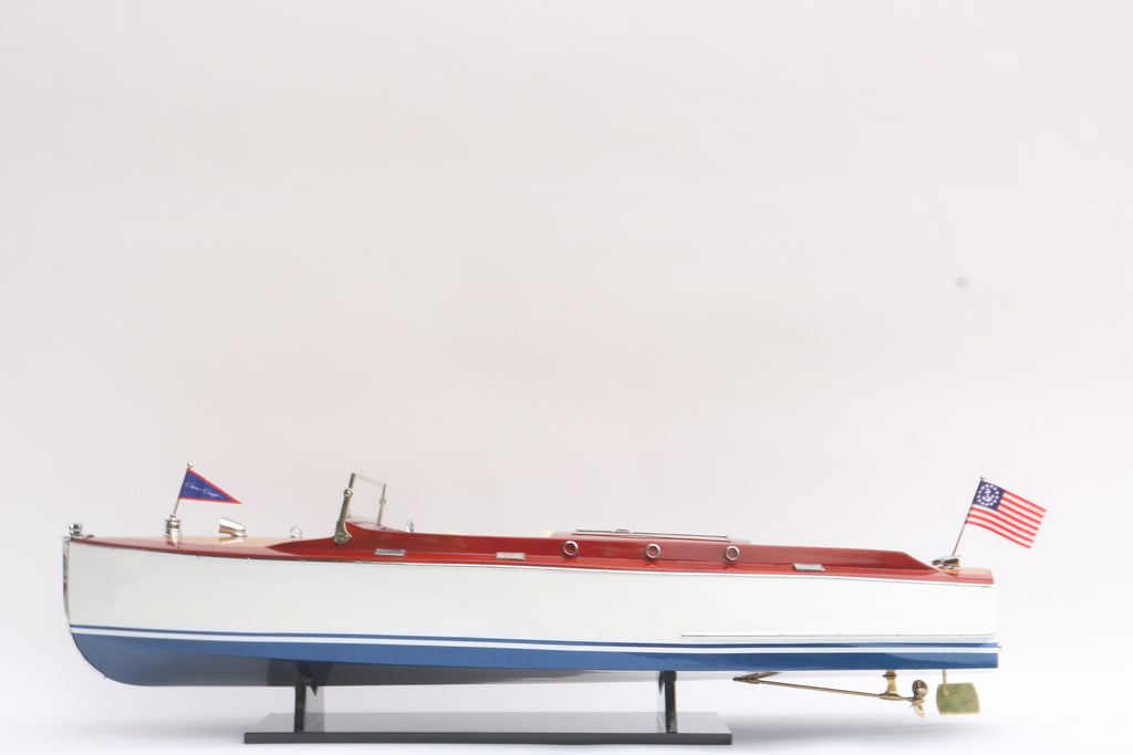 Model Speed Boat Chris Craft Runabout 82 x 23 x H. 23 cm