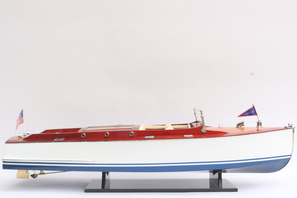 Model Speed Boat Chris Craft Runabout 82 x 23 x H. 23 cm