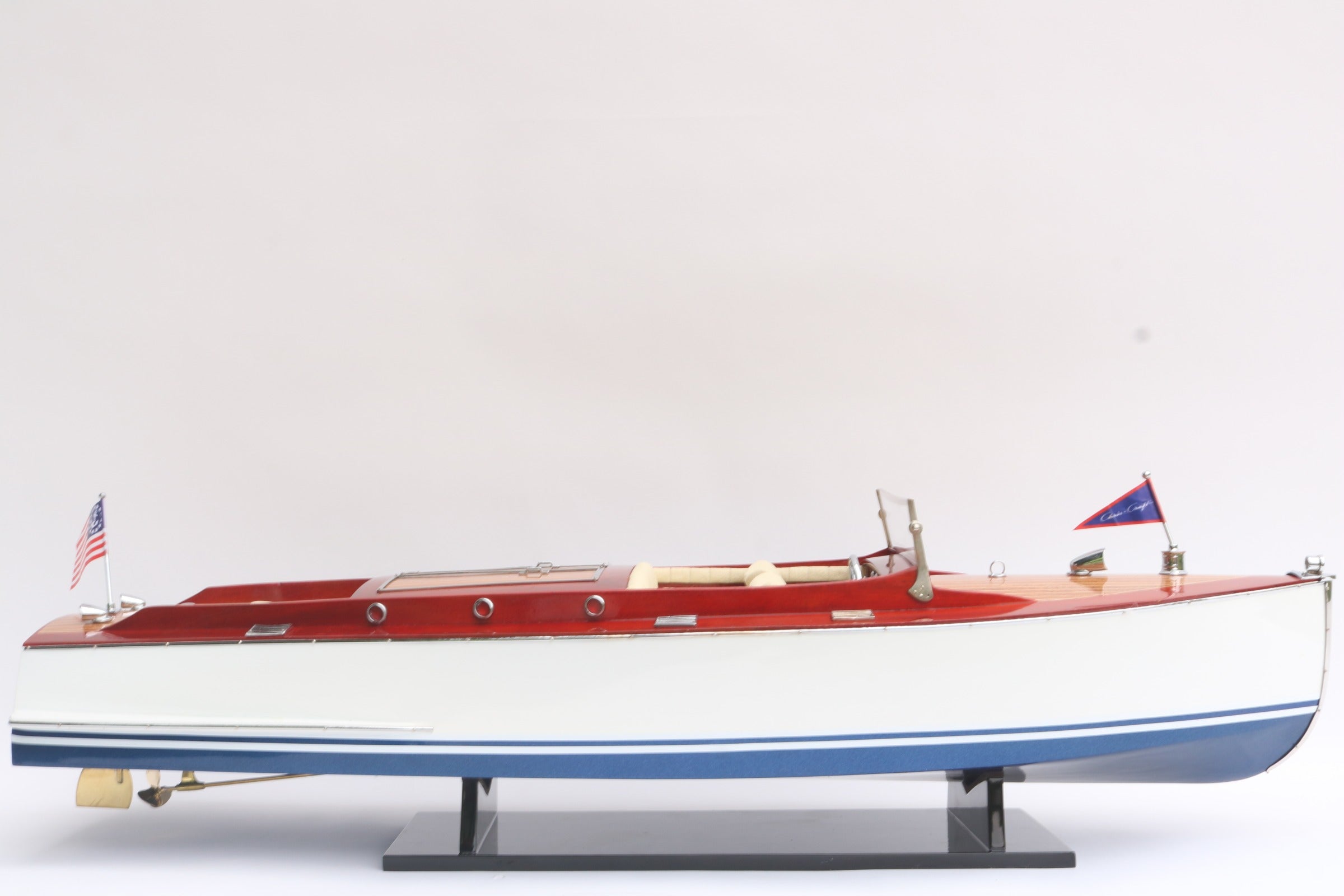 Model Speed Boat Chris Craft Runabout 82 x 23 x H. 23 cm