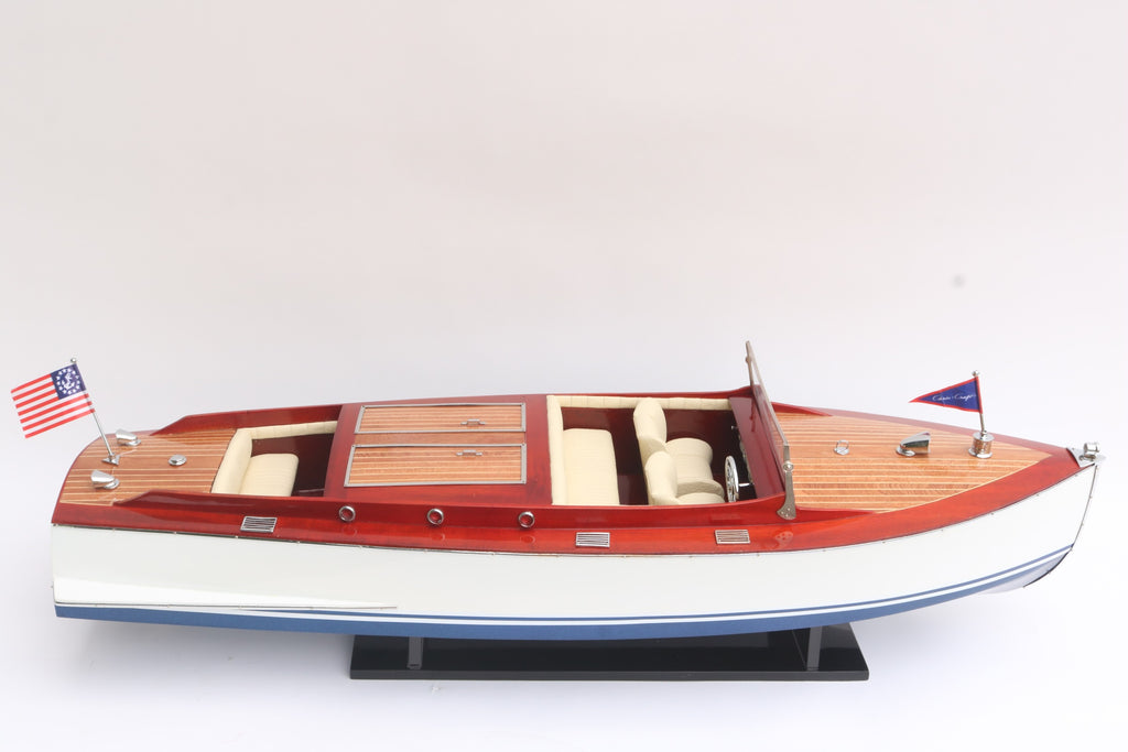 Model Speed Boat Chris Craft Runabout 82 x 23 x H. 23 cm
