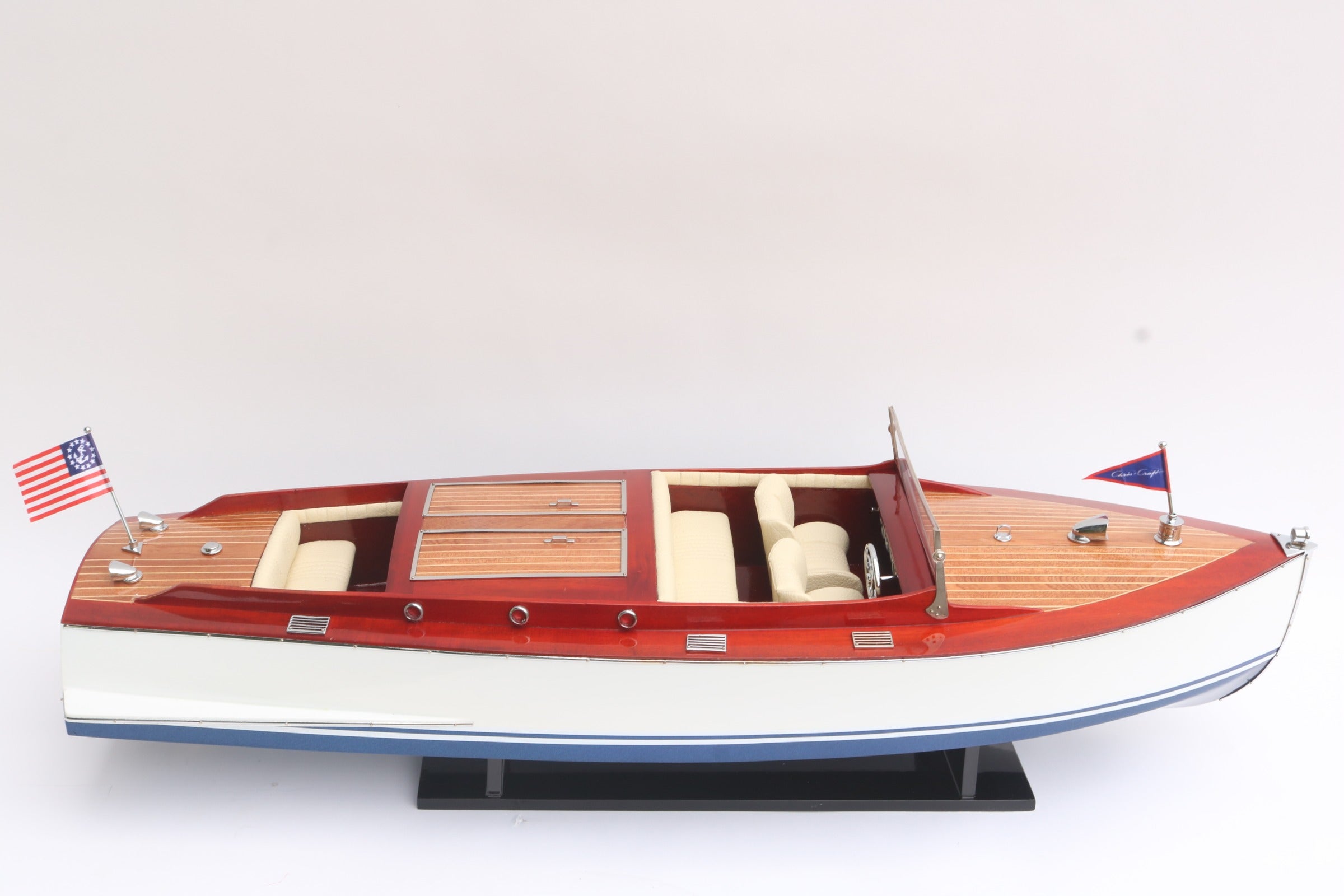 Model Speed Boat Chris Craft Runabout 82 x 23 x H. 23 cm