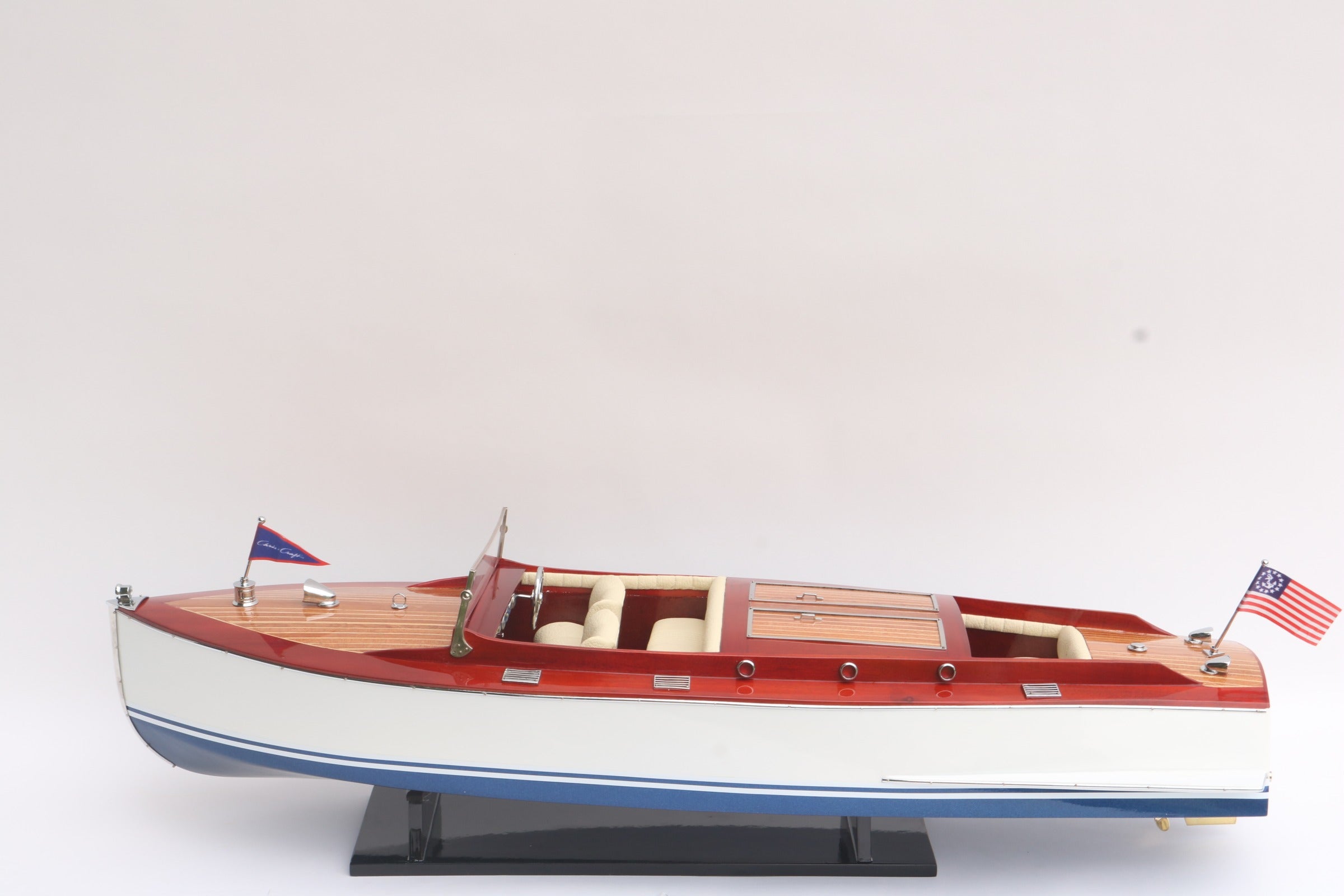 Model Speed Boat Chris Craft Runabout 82 x 23 x H. 23 cm