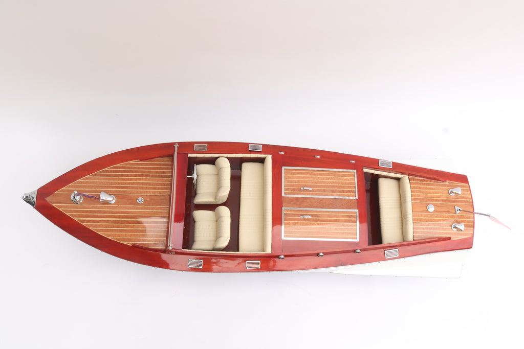 Model Speed Boat Chris Craft Runabout 82 x 23 x H. 23 cm