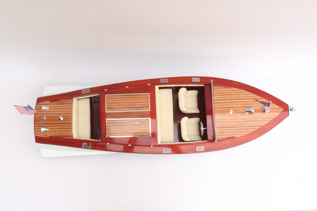 Model Speed Boat Chris Craft Runabout 82 x 23 x H. 23 cm