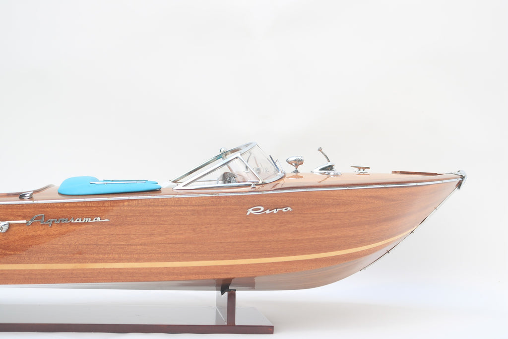 Model Speed Boat Riva Aquarama Wood Finished 124 x 38 x H. 34 cm