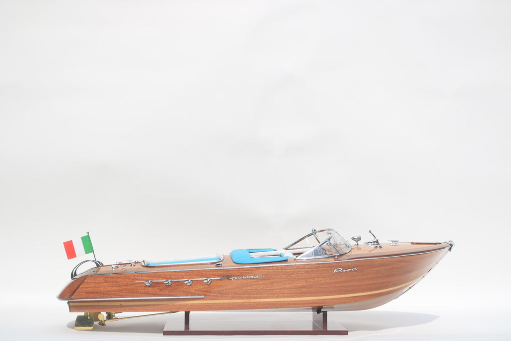 Model Speed Boat Riva Aquarama Wood Finished 174 x 50 x H. 58 cm