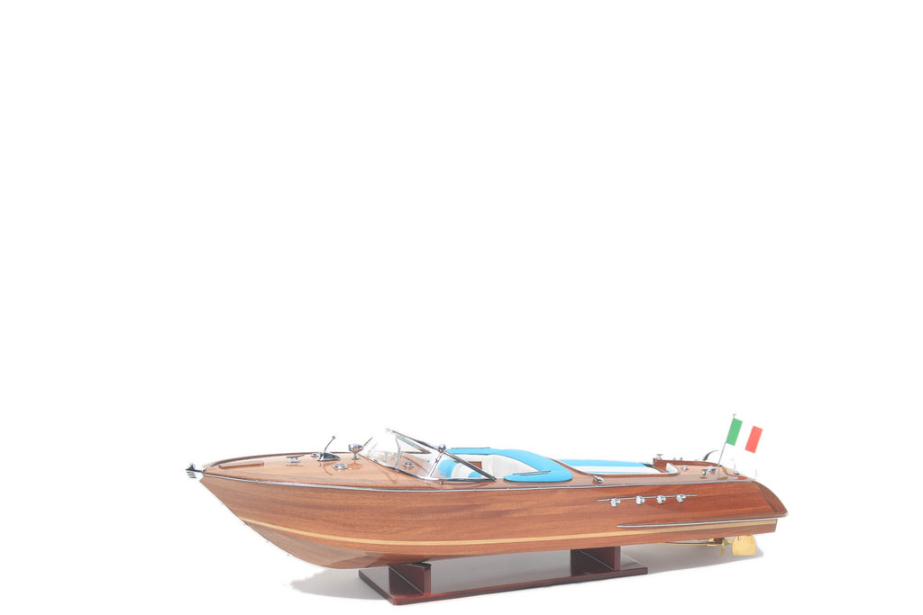 Model Speed Boat Riva Aquarama Wood Finished 67 x 22 x H. 18 cm