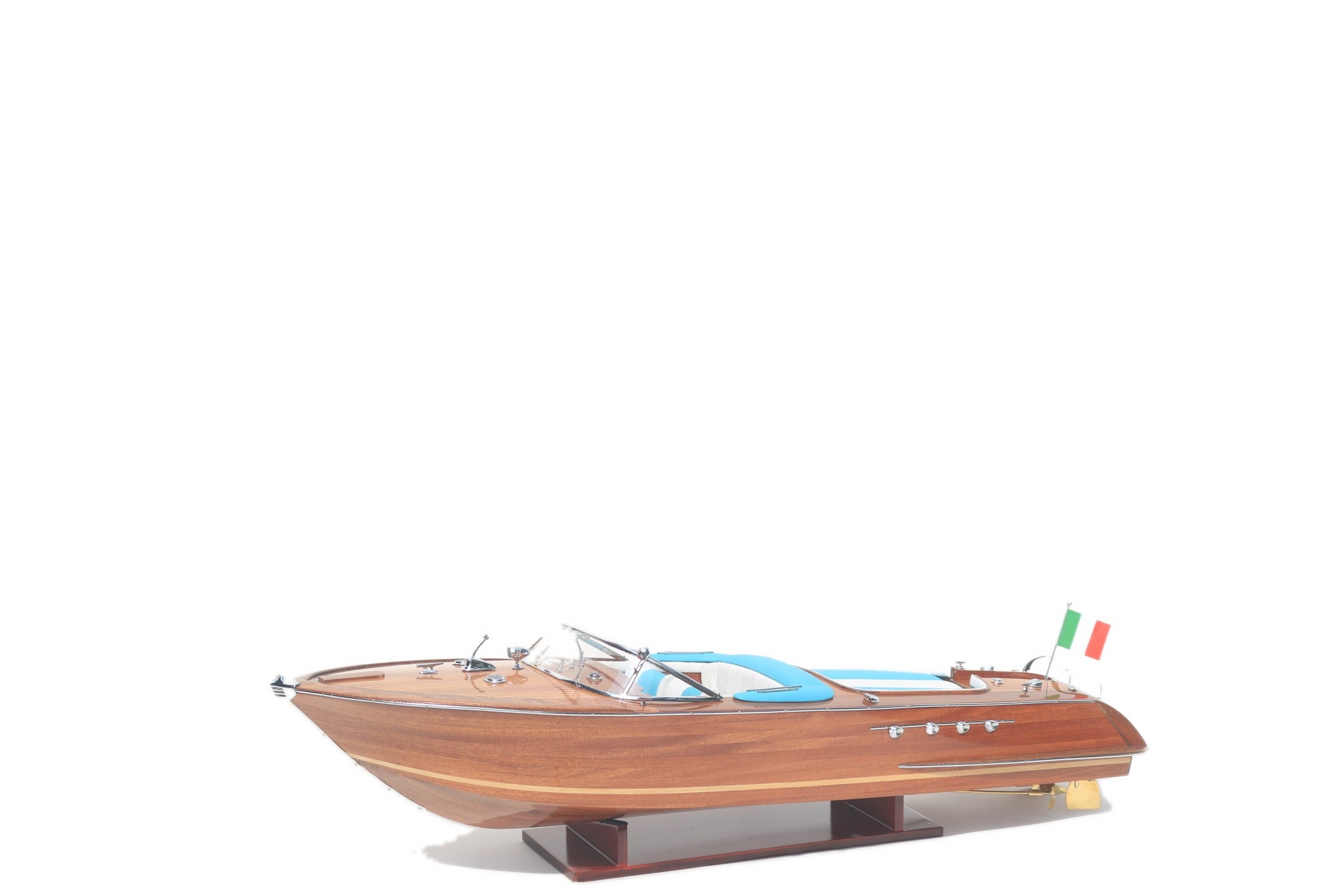 Model Speed Boat Riva Aquarama Wood Finished 67 x 22 x H. 18 cm