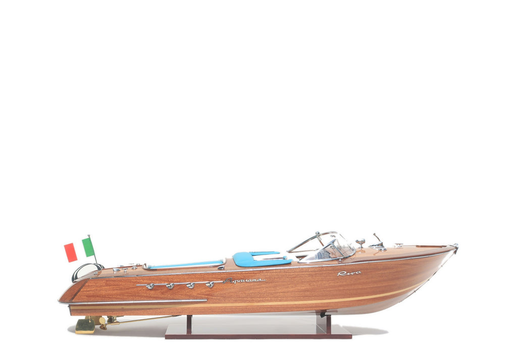 Model Speed Boat Riva Aquarama Wood Finished 67 x 22 x H. 18 cm