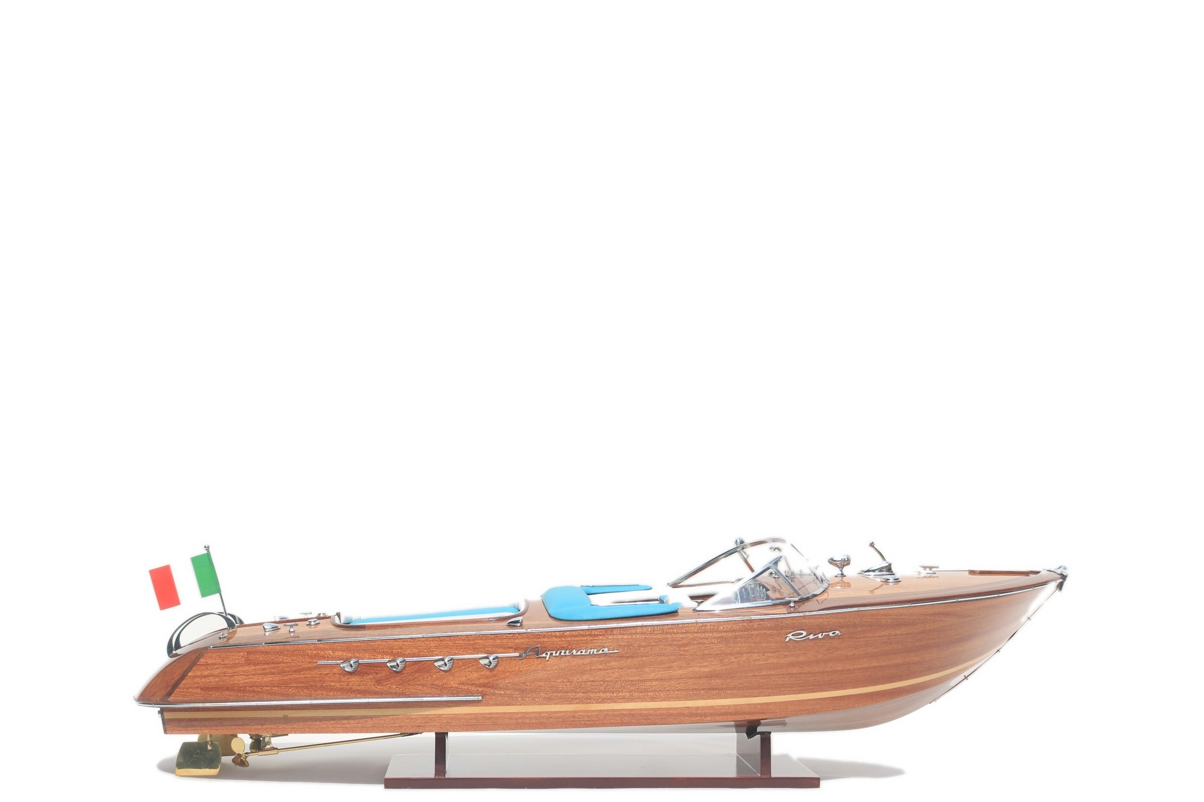 Model Speed Boat Riva Aquarama Wood Finished 67 x 22 x H. 18 cm