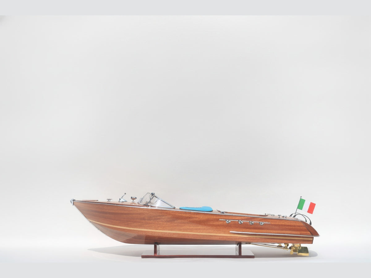 Model Speed Boat Riva Aquarama Wood Finished 67 x 22 x H. 18 cm