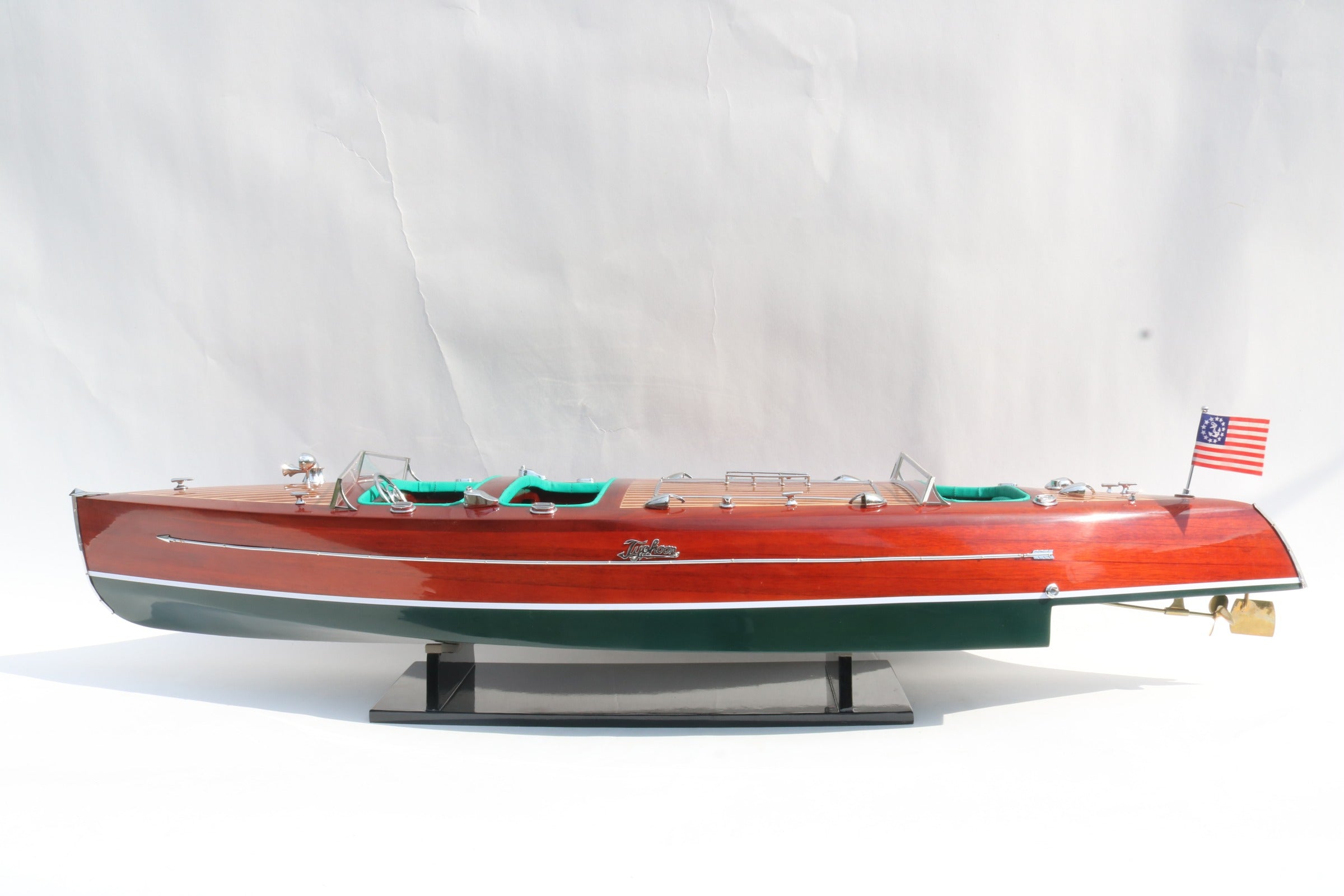 Model Speed Boat Typhoon Painted 100 x 24 x H. 23 cm