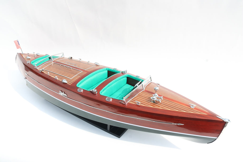 Model Speed Boat Typhoon Painted 100 x 24 x H. 23 cm