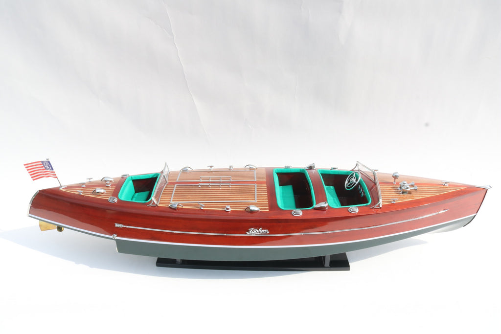 Model Speed Boat Typhoon Painted 72 x 17 x H. 17 cm