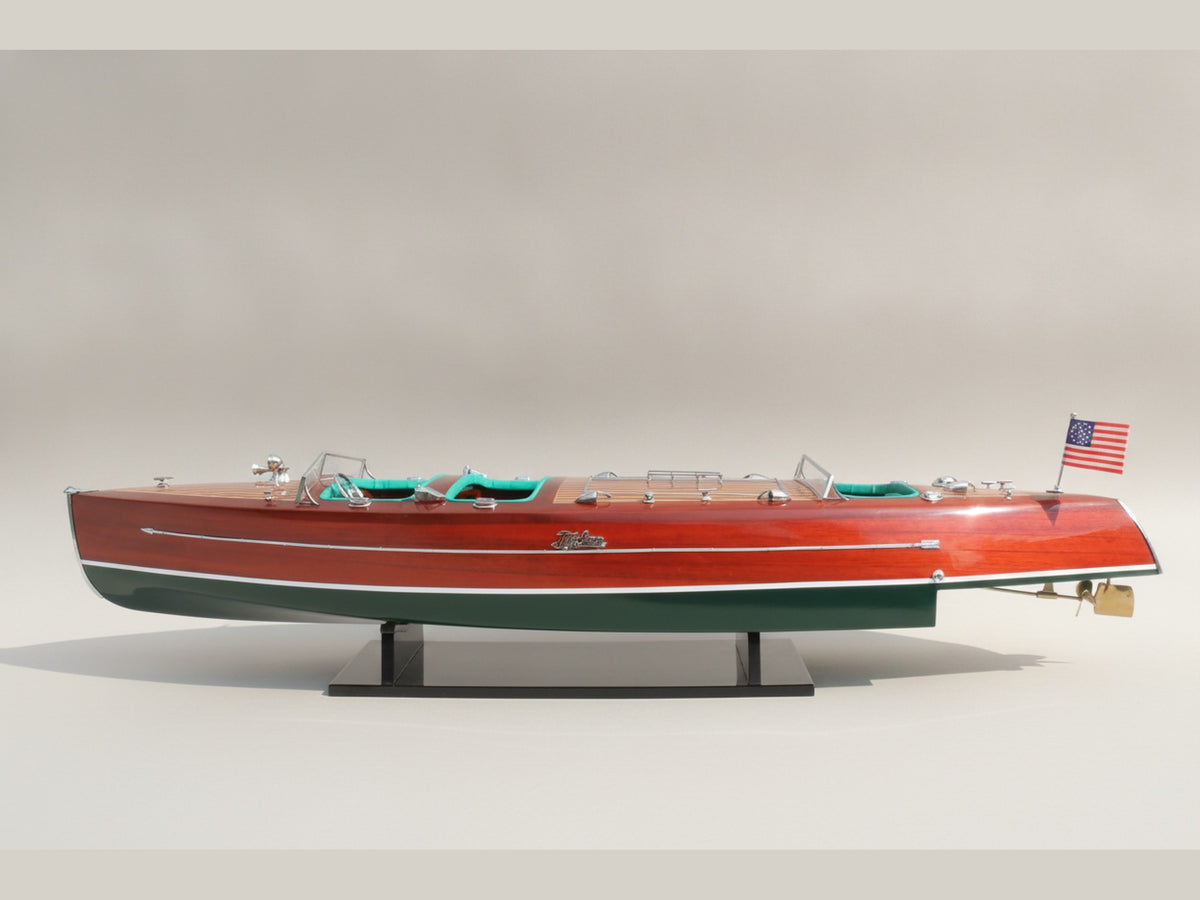 Model Speed Boat Typhoon Painted 72 x 17 x H. 17 cm