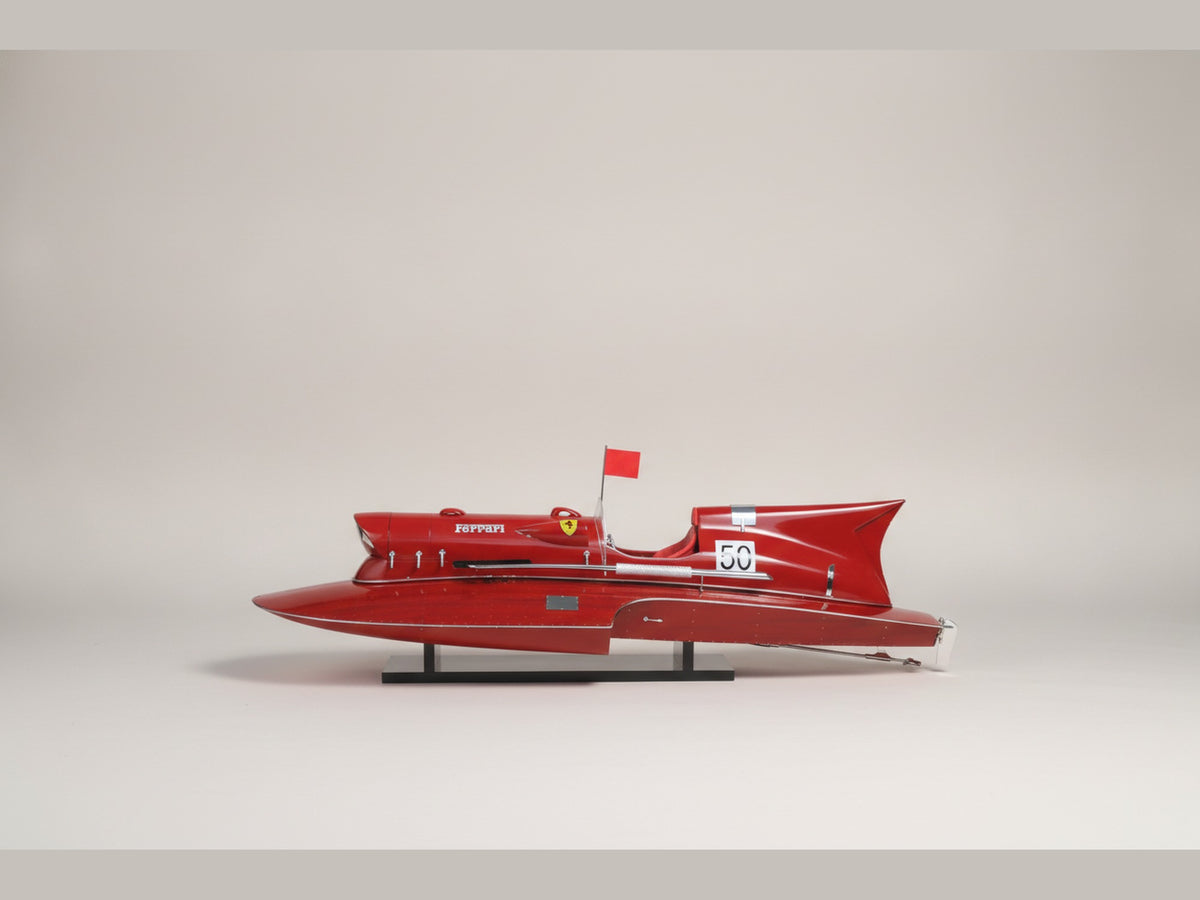 Model Speed Boat Ferrari Hydroplane 120 x 47 x H. 36 cm